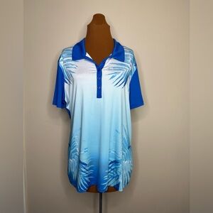 Coral Bay Golf Royal Blue Polo Shirt Short Sleeve Size XL